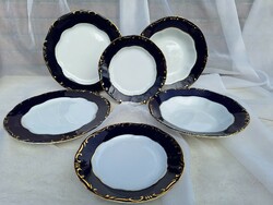Zsolnay pompadour plate set for 2 people