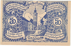 Austrian emergency money 50 heller 1920