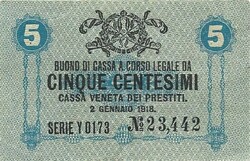 5 centesimi 1918 Olaszország Velence 1.