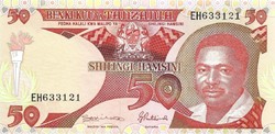 50 shillingi 1992 Tanzánia UNC