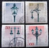 Bb603-6p / germany - berlin 1979 old street lamps stamp set stamped