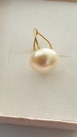 Beautiful gold earrings with pearls 1pc!