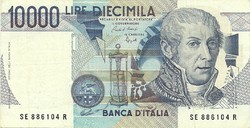 10000 líra lire 1984 signo Ciampi és Speziali Olaszország 4.