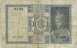 10 Lira lire 1935 Italy 1.