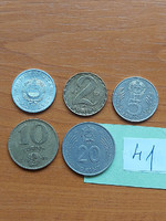 Hungarian People's Republic 1+2+5+10+20 HUF 1989 HUF line 5 pieces 41