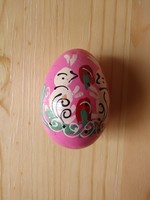 Old Easter painted wooden egg