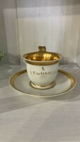 Altwien porcelán csésze aljjal