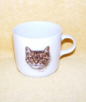 Cat porcelain mug