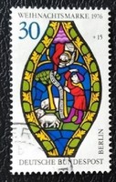 Bb528p / Germany - Berlin 1976 Christmas block stamp stamped