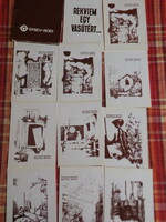 Old 10+2 Requiem for a Railway Calendar rarity in a holder - GySEV (Győr-Sopron-Ebenfurti Railway) - 1984 -