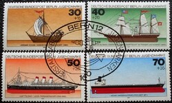 Bb544-7p / Germany - Berlin 1977 for youth - ships stamp set stamped