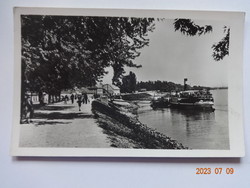 Old postcard: Szentendre, boat station (1957)