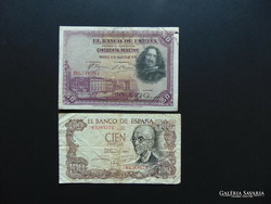 Spain 2 peseta - peseta banknotes lot !