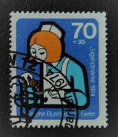 Bb471p / Germany - berlin 1974 youth welfare stamp series 70 + 35 pf final value stamped