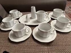Rosenthal, hófehér, Tapio Wirkkala tervezte kávés/ teáskészlet kiegészítőkkel