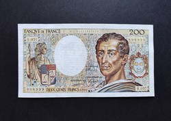 Franciaország 200 Francs / Frank 1988, VF+