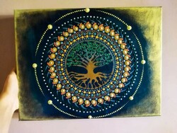 Tree of life mandala canvas picture