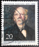 Bb353p / Germany - Berlin 1970 Theodor Fontane stamp stamped