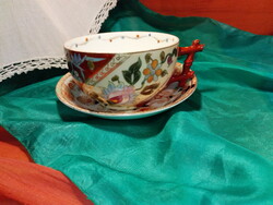 Régi, kézzel festett porcelán teás csésze../Zsolnay? /.