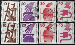 Bb403-7c/dp / Germany - Berlin 1971 accident protection stamp line cut stamps at the bottom and top stamped