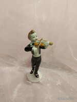 Hollóháza musician, violin figure. Hand painted.