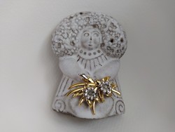 Silver-gilt flower bouquet brooch