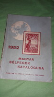 1952.Magyar bélyegek katalógusa 1952. könyv a képek szerint MAGYAR FILATÉLIA