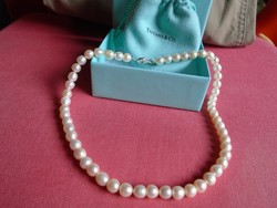 Genuine landscape, quality large-eyed white baroque true pearl necklace