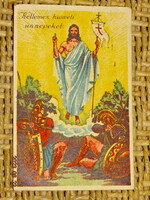 Old postcard happy Easter holidays (Roman soldiers, resurrection) 1950