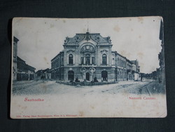 Postcard, szatka, national casino, view detail, 1900