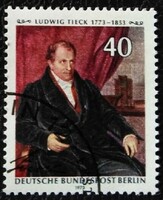 Bb452p / Germany - Berlin 1973 ludwig tieck stamp stamped