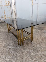 Retro copper tube frame smoking table