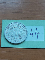 France 1 franc 1943 vichy alu. 44