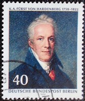 Bb440p / Germany - Berlin 1972 Karl August Fürst von Hardenberg stamp sealed
