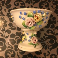 Antique rosy forget-me-not dreamy beautiful porcelain sole offering