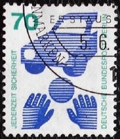 Bb453p / Germany - Berlin 1973 accident prevention stamp sealed