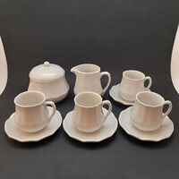 Witeg Kőporc porcelán kávés készlet, csupor, hasas kis bögre