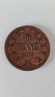 Finnország 10 Pennia 1915 RITKÁBB !