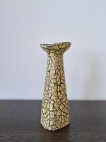 Collector's art ceramic vase with cracked matte glaze