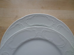 2 bauscher bavaria white porcelain plates flat plates 24.5 cm