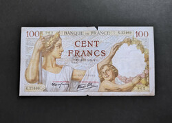 Franciaország 100 Francs / Frank 1941, VG+