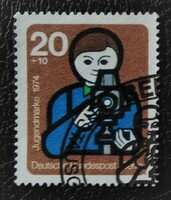 Bb468p / Germany - Berlin 1974 youth welfare stamp series 20 + 10 pf value stamped