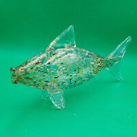 Retro colored glass fish figure