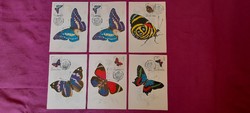 Postcard 002 butterflies 6 in one