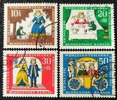 Bb295-8p / germany - berlin 1966 public welfare : grimm tales iii stamp series stamped