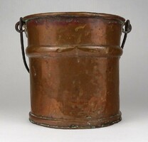 1Q845 antique hammered copper bucket 17 cm