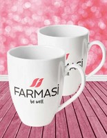 Quality luxury mug with Farmasi logo (2 pcs) 2.5 dl - new unopened at a discounted price!