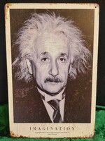 Albert Einstein dekorációs  Vintage fém tábla ÚJ! (1)
