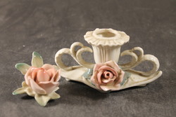 Ens rose candle holder and rose 487