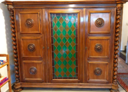Unique, handcrafted, beautifully carved, spacious, easy-to-pack solid wooden cabinet for sale due to moving.